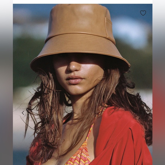 NWT Lack of Color Wave Bucket Hat - Tan Vegan Leather - Picture 2 of 7